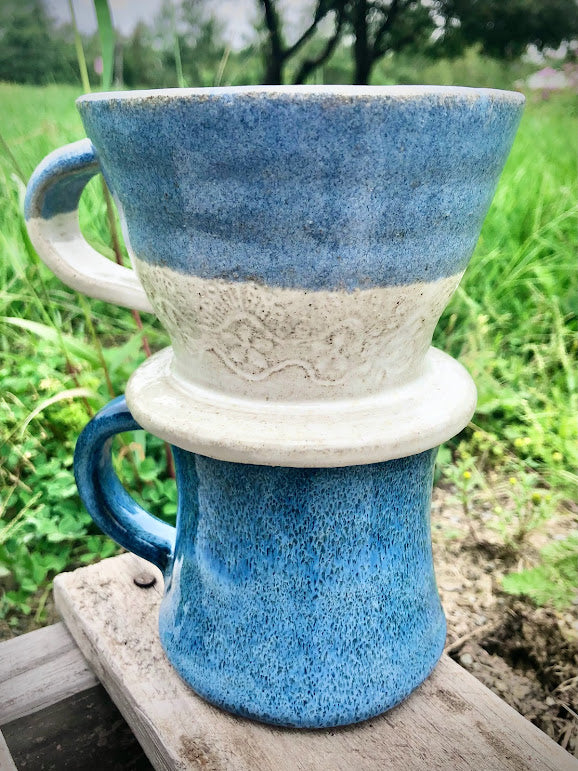 Coffee Pour-Over Only - Blue/White